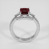 3.76 Ct. Red Rhodolite Garnet Ring, Platinum 950 3