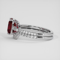 3.76 Ct. Red Rhodolite Garnet Ring, Platinum 950 4