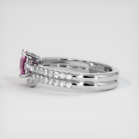 0.85 Ct. Pink Sapphire Ring, 14K White Gold 4