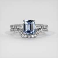 2.07 Ct. Sapphire Ring, 14K White Gold 1