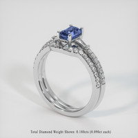 1.11 Ct. Sapphire Ring, 14K White Gold 2