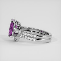 3.20 Ct. Purple Sapphire Ring, 18K White Gold 4