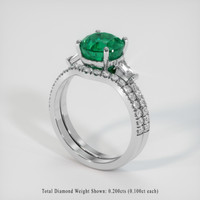 2.16 Ct. Emerald Ring, Platinum 950 2