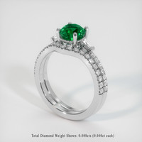 1.16 Ct. Emerald Ring, 18K White Gold 2