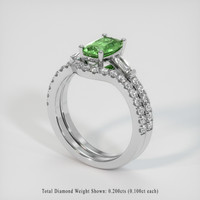 1.38 Ct. Gemstone Ring, Platinum 950 2