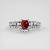 1.01 Ct. Ruby Ring, Platinum 950 1
