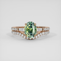 2.53 Ct. Bi Color Sapphire Ring, 14K Rose Gold 1