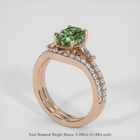 2.53 Ct. Bi Color Sapphire Ring, 14K Rose Gold 2