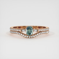 0.52 Ct. Sapphire Ring, 14K Rose Gold 1