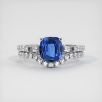 1.47 Ct. Sapphire Ring, 14K White Gold 1