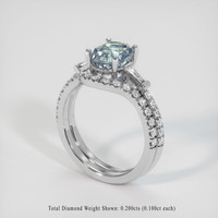 2.25 Ct. Bi Color Sapphire Ring, 14K White Gold 2