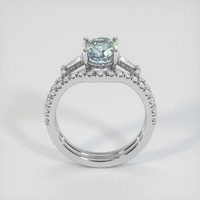 2.25 Ct. Bi Color Sapphire Ring, 18K White Gold 3