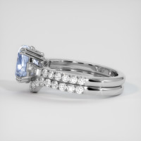 2.10 Ct. Blue Sapphire Ring, 18K White Gold 4