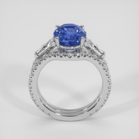 3.25 Ct. Blue Sapphire Ring, 18K White Gold 3