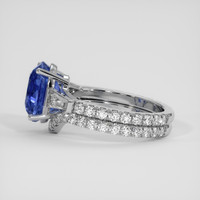 3.25 Ct. Blue Sapphire Ring, 18K White Gold 4