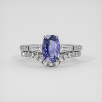 2.41 Ct. Violet Sapphire Ring, 18K White Gold 1