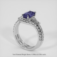 2.41 Ct. Violet Sapphire Ring, 18K White Gold 2