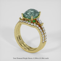 4.50 Ct. Bluish Green Sapphire Ring, 14K Yellow Gold 2