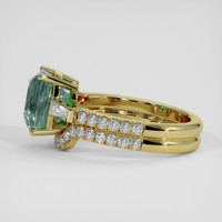 4.50 Ct. Bluish Green Sapphire Ring, 14K Yellow Gold 4