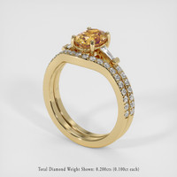 1.69 Ct. Bi Color Sapphire Ring, 18K Yellow Gold 2