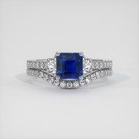 1.57 Ct. Blue Sapphire Ring, Platinum 950 1