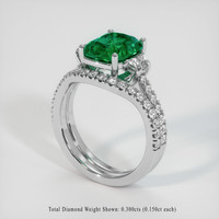 2.52 Ct. Emerald Ring, Platinum 950 2