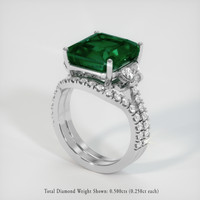 6.60 Ct. Emerald Ring, Platinum 950 2