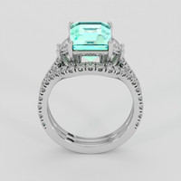 3.42 Ct. Emerald Ring, Platinum 950 3