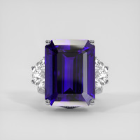 30.76 Ct. Violet Tanzanite Ring, Platinum 950 1