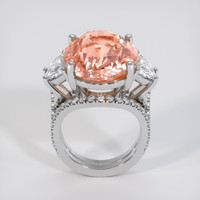 28.85 Ct. Padparadscha Sapphire Ring, Platinum 950 3
