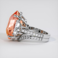 28.85 Ct. Padparadscha Sapphire Ring, Platinum 950 4