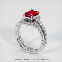 1.55 Ct. Ruby Ring, Platinum 950 2