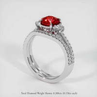 1.68 Ct. Ruby Ring, Platinum 950 2