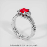 1.22 Ct. Ruby Ring, Platinum 950 2