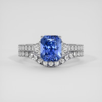 3.11 Ct. Blue Sapphire Ring, Platinum 950 1