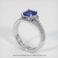 1.56 Ct. Bi Color Sapphire Ring, Platinum 950 2
