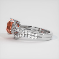 2.33 Ct. Padparadscha Sapphire Ring, Platinum 950 4