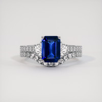 1.83 Ct. Blue Sapphire Ring, Platinum 950 1