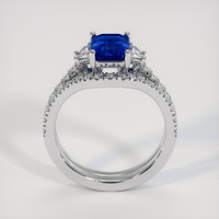 1.83 Ct. Blue Sapphire Ring, Platinum 950 3