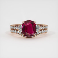 2.92 Ct. Ruby Ring, 14K Rose Gold 1