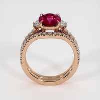 2.92 Ct. Ruby Ring, 14K Rose Gold 3