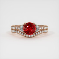 1.68 Ct. Ruby Ring, 14K Rose Gold 1