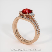 1.68 Ct. Ruby Ring, 14K Rose Gold 2