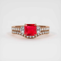 1.22 Ct. Ruby Ring, 14K Rose Gold 1