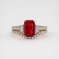 2.01 Ct. Ruby Ring, 14K Rose Gold 1