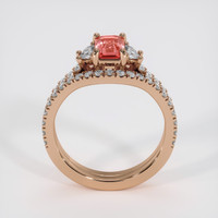 1.13 Ct. Padparadscha Sapphire Ring, 14K Rose Gold 3