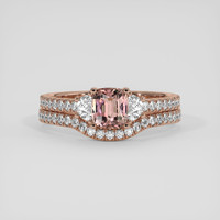 1.06 Ct. Padparadscha Sapphire Ring, 14K Rose Gold 1