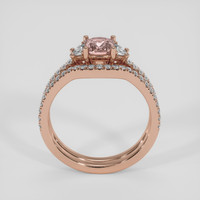 1.06 Ct. Padparadscha Sapphire Ring, 14K Rose Gold 3