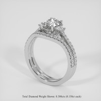 2.05 Ct. White Sapphire Ring, Silver 2