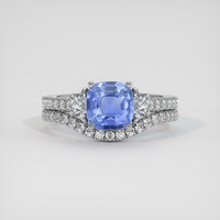 1.86 Ct. Blue Sapphire Ring, 10K White Gold 1